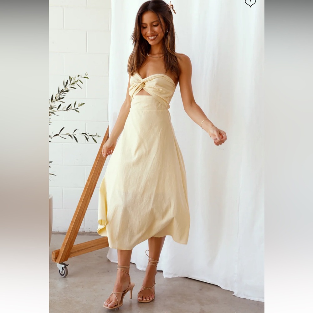 Fortunate One MY ADVICE MAXI DRESS YELLOW M